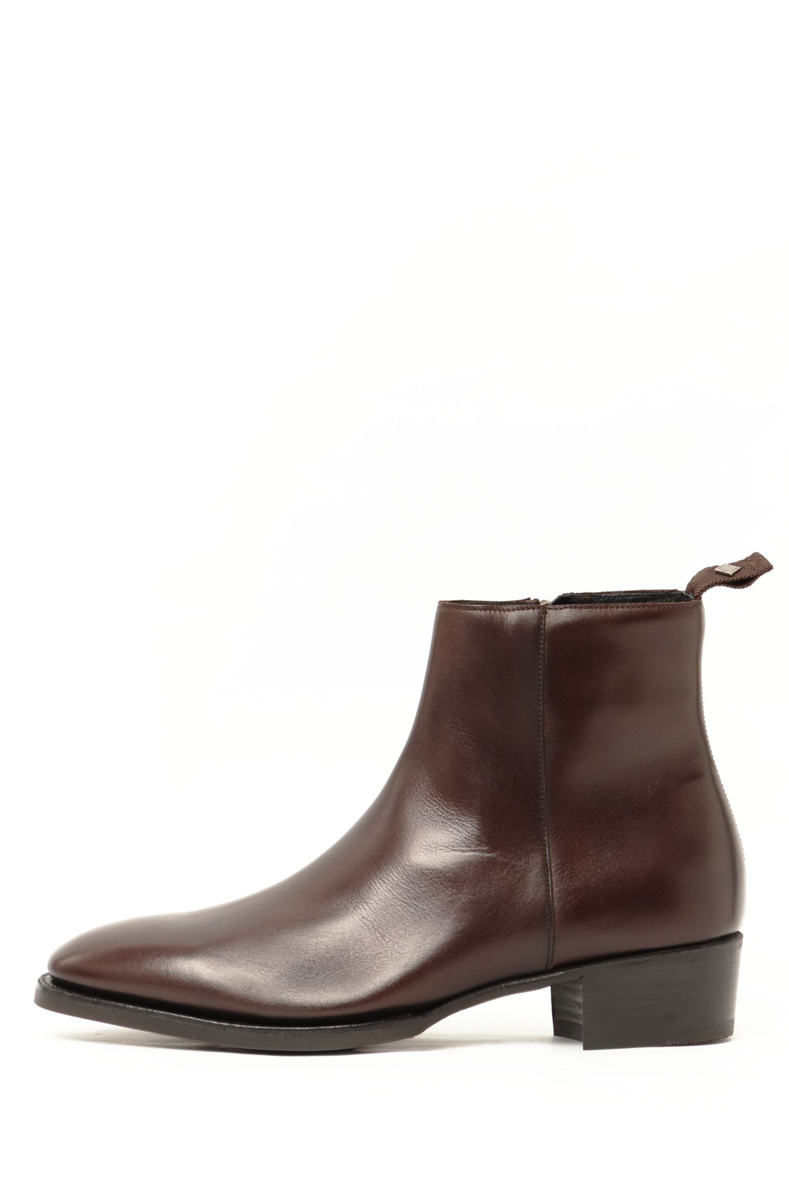 《BEKKU HOMME別注》フレックス ビブラムソール 柔らかい革 フンシャルカーフ サイドジップ ブーツ ボロネーゼ式グッドイヤーウェルテッド製法 / ダークブラウン