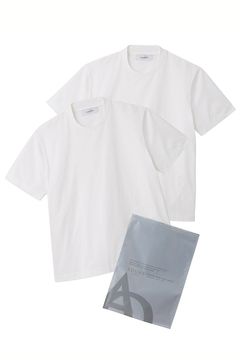 【2枚組】A PACK BUSINESS PACK T-SHIRT コットンポリエステル ビジネス対応Tシャツセット / ホワイト