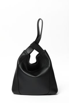 イタリアン シュリンクレザー ワンハンドルバッグ  / ブラック