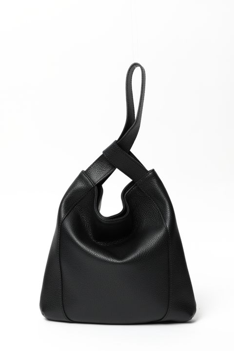 イタリアン シュリンクレザー ワンハンドルバッグ  / ブラック