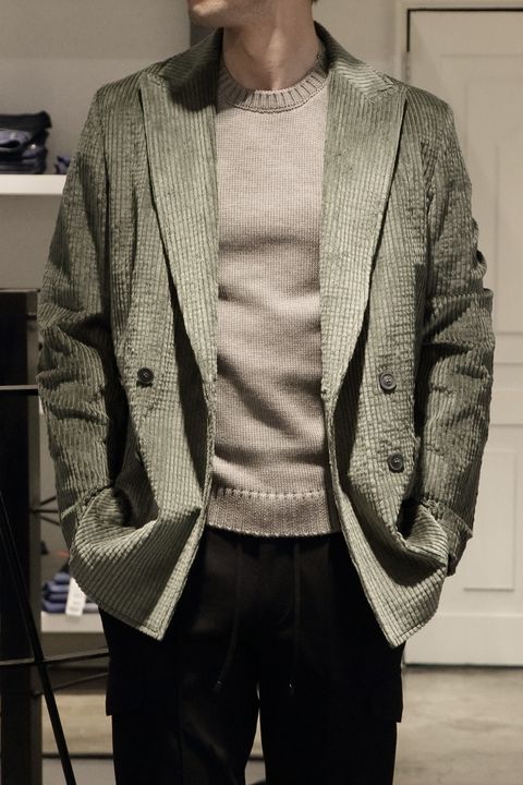 "T-JACKETコーディロイジャケット"を使用したドレカジコーデ