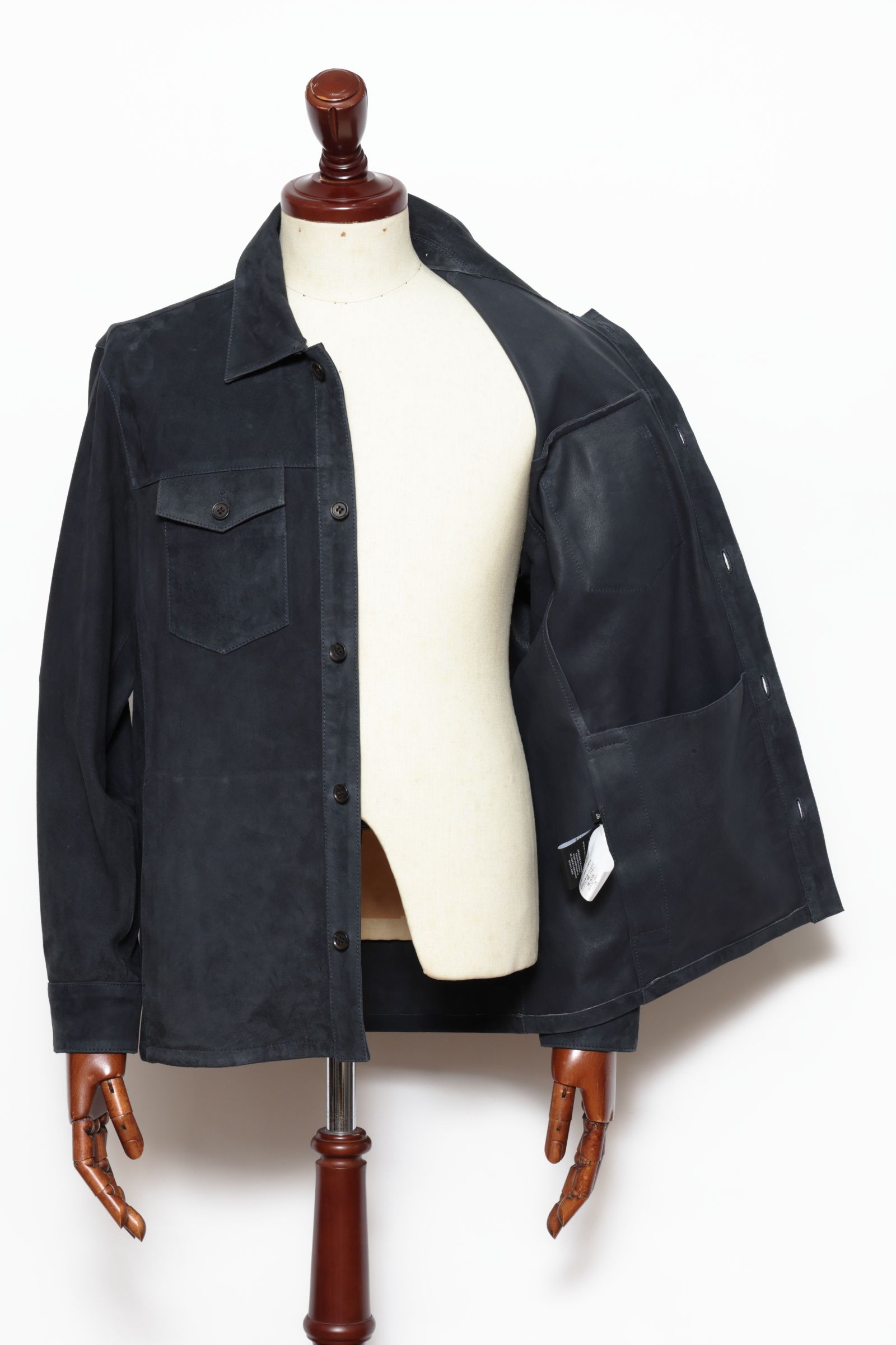 DEX ゴートスウェード シャツジャケット / ROYAL ネイビー