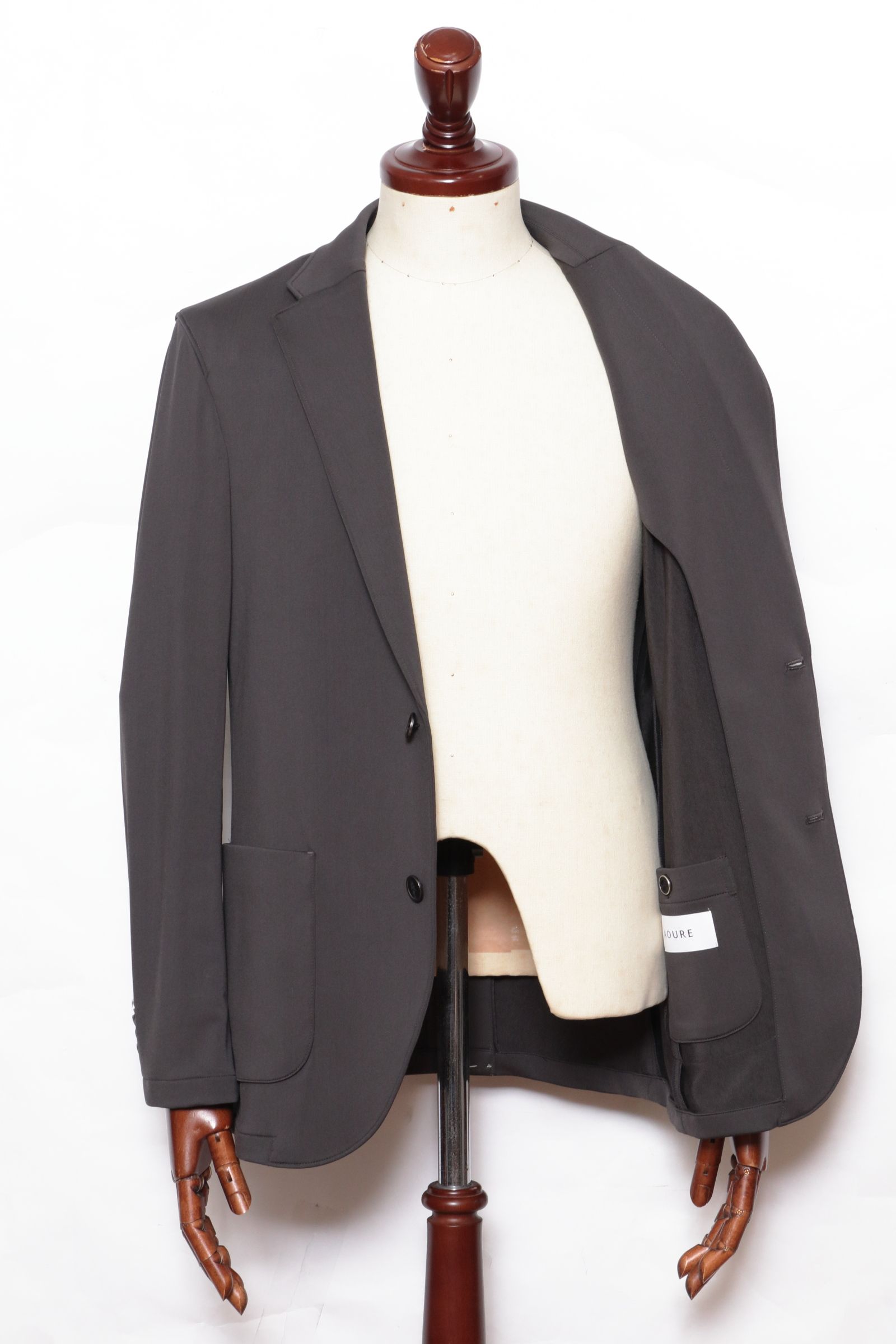 【セットアップあり】MALPENSA  SHINE TRICOT マルペンサシャイントリコ ストレッチナイロン 2B ジャケット / CGRY チャコールグレー