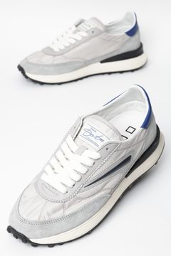 Athleta ナイロン × スウェード ランシュータイプ スニーカー / ライトグレー