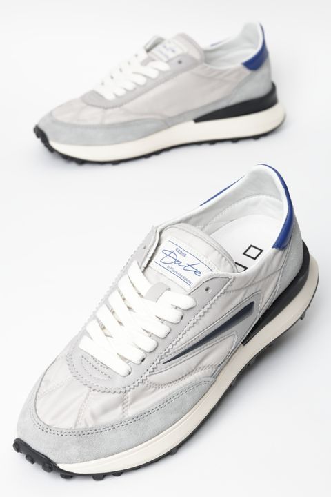 Athleta ナイロン × スウェード ランシュータイプ スニーカー / ライトグレー