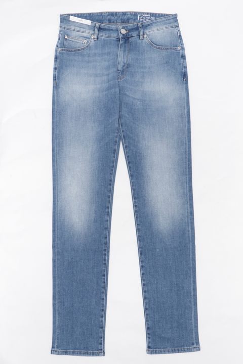 SWING / SUPERSLIM FIT ライトオンス コットン ポリエステル ストレッチ ウォッシュド デニムパンツ / ライトインディゴ