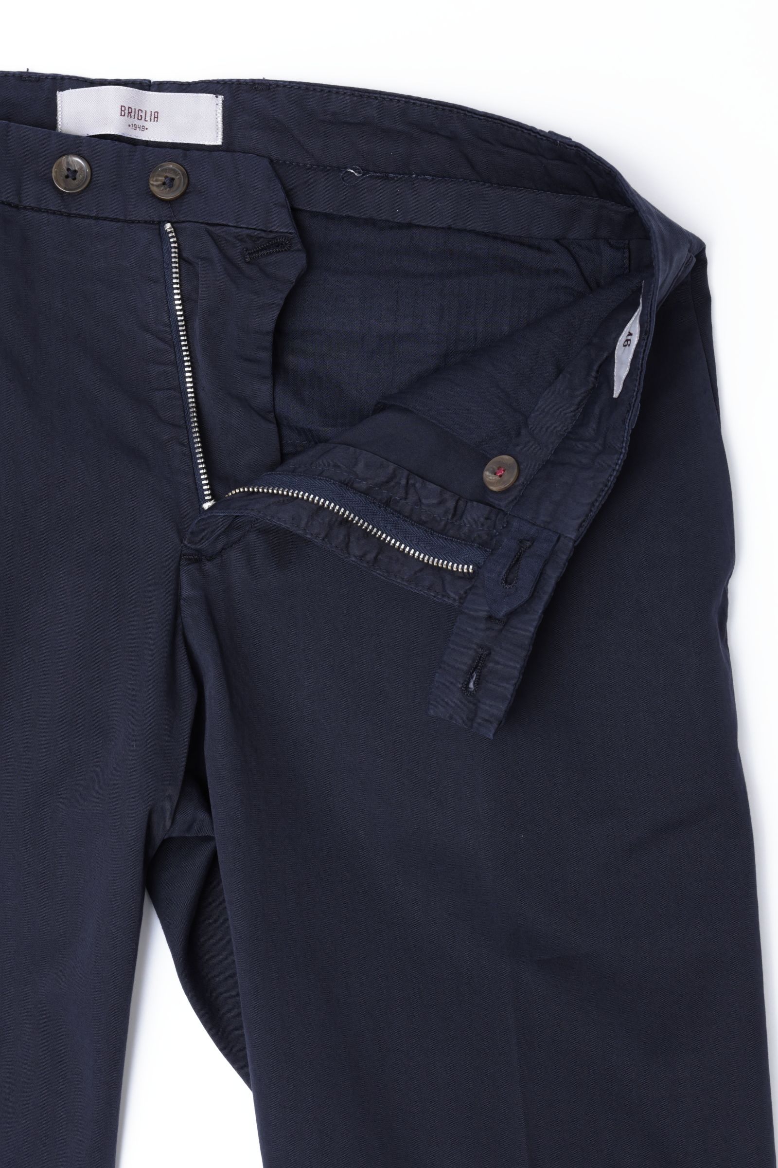 【干場氏モデル】BG07 コットンストレッチ ワンプリーツ テーパードパンツ / ネイビー 0011