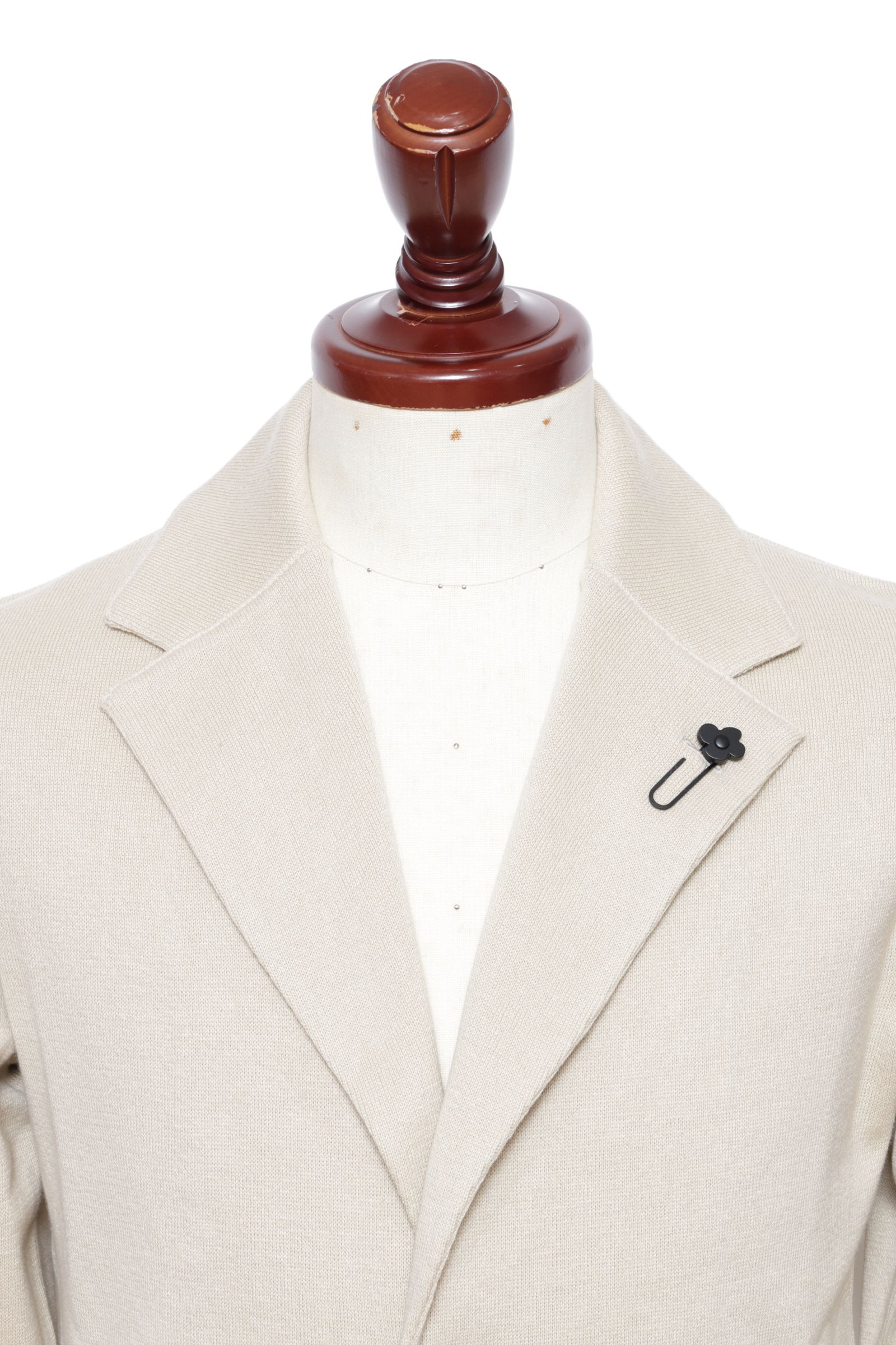 ALJM コットン ニット 2B ジャケット  / ベージュ 02120