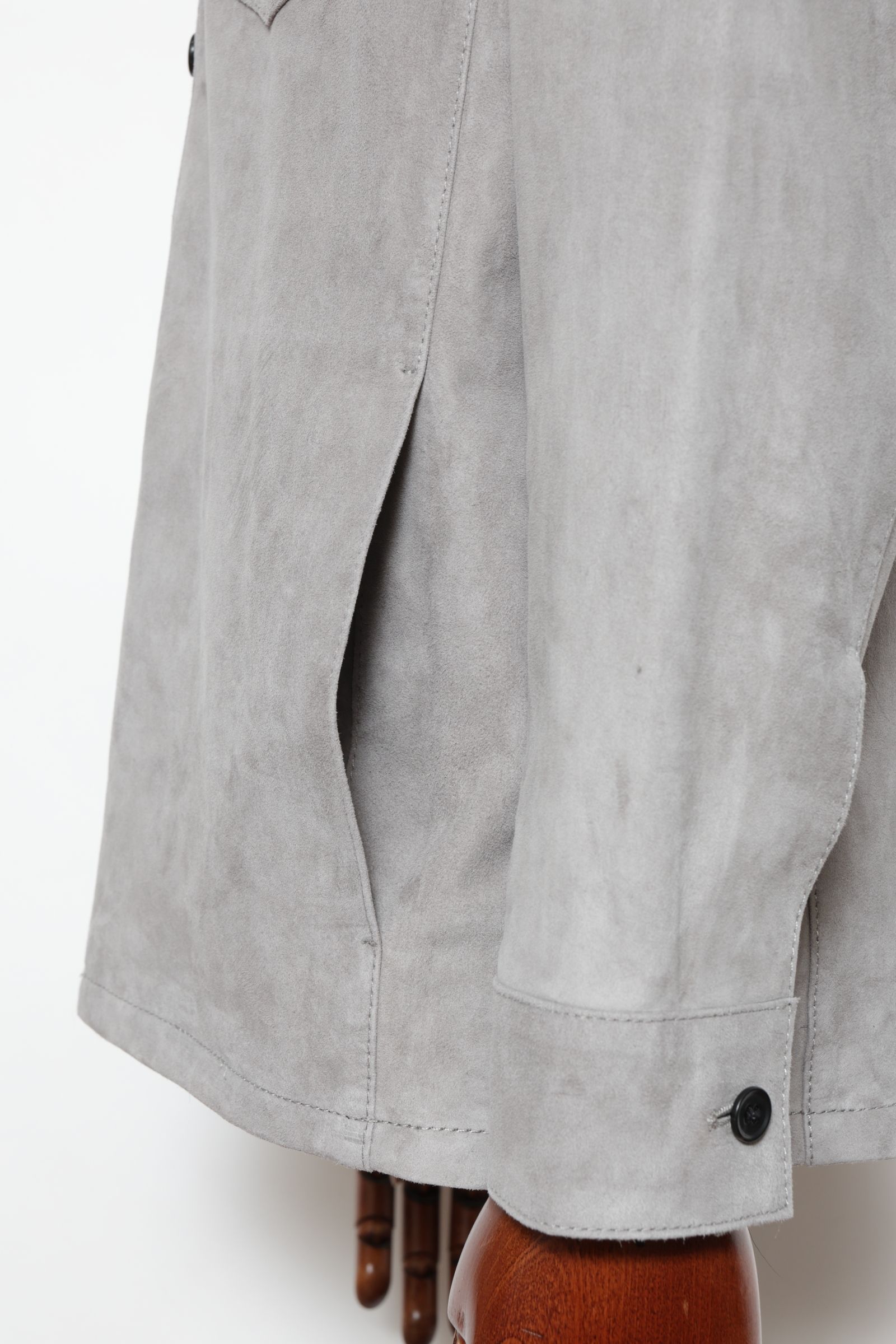 DEX ゴートスウェード シャツジャケット / LIGHT GREY ライトグレー