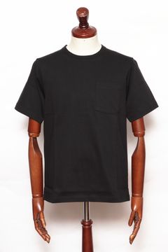 【干場義雅氏監修】 スビンコットン アンチシースルーTシャツ ポケット付き / ブラック