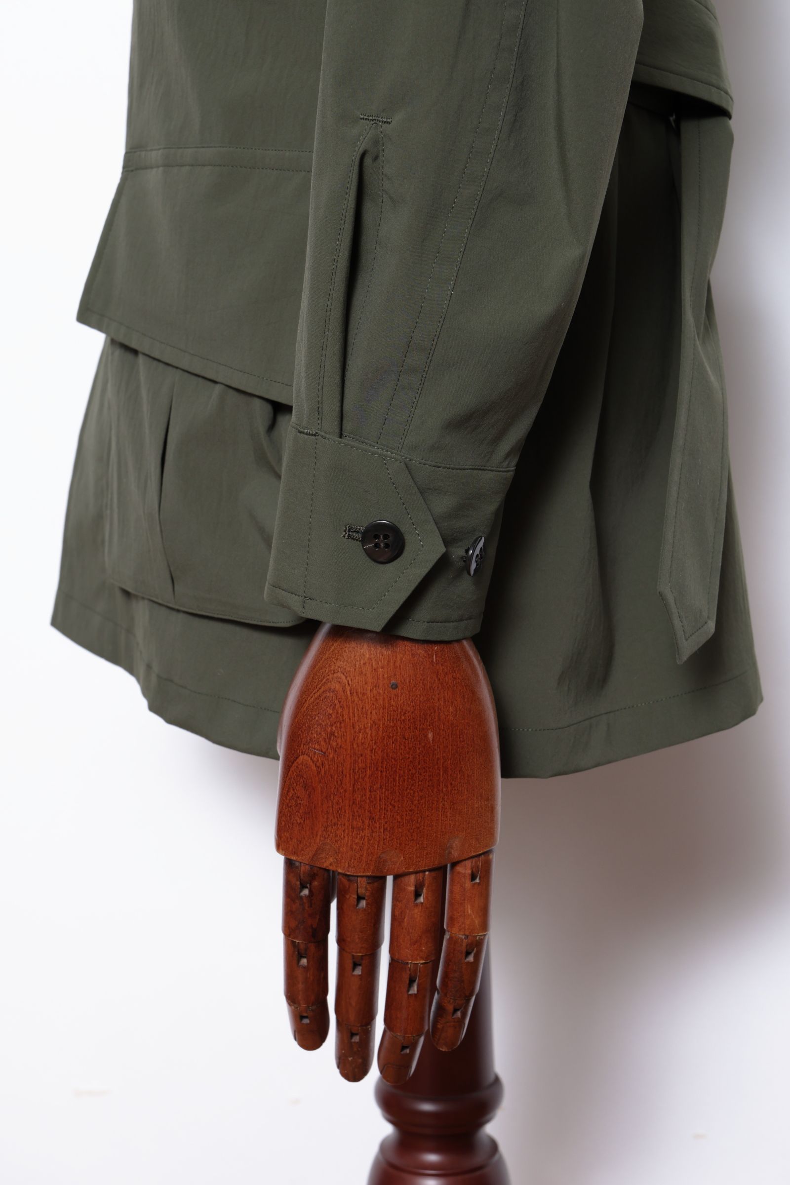 撥水ポリエステル タイプライター ファティーグ ジャケット / ダークオリーブ