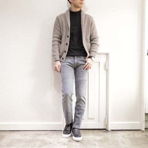 "Gran Sassoニット"を使用したニットオンニットコーデ
