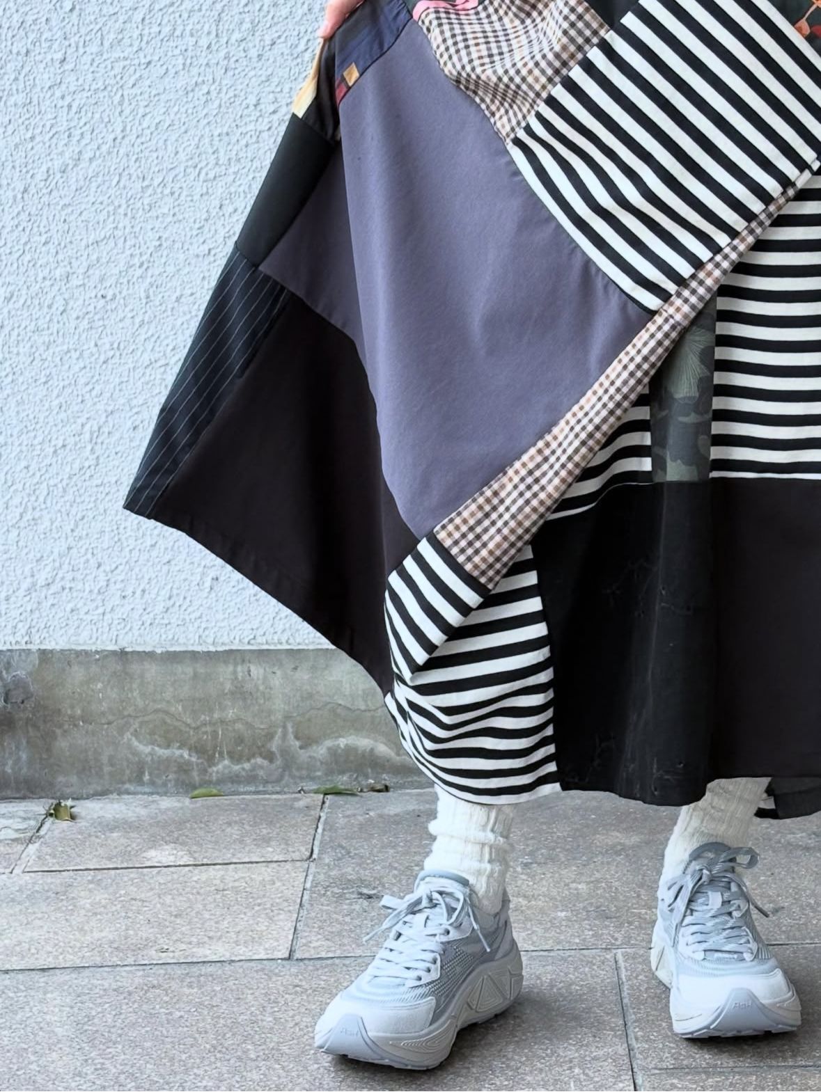 EAGLE 軽量 厚底 スニーカー ヒール5.0cm  / ライトグレー