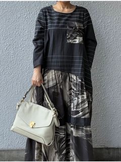 CA218 レザー シュリンク  2WAY ワンハンドル ショルダーバッグ / アイボリー