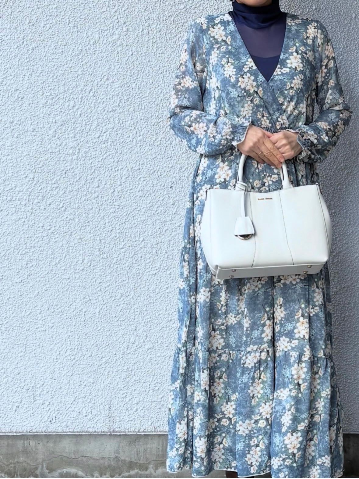 CA348 スムース レザー 2WAY ハンドバッグ/ アイボリー