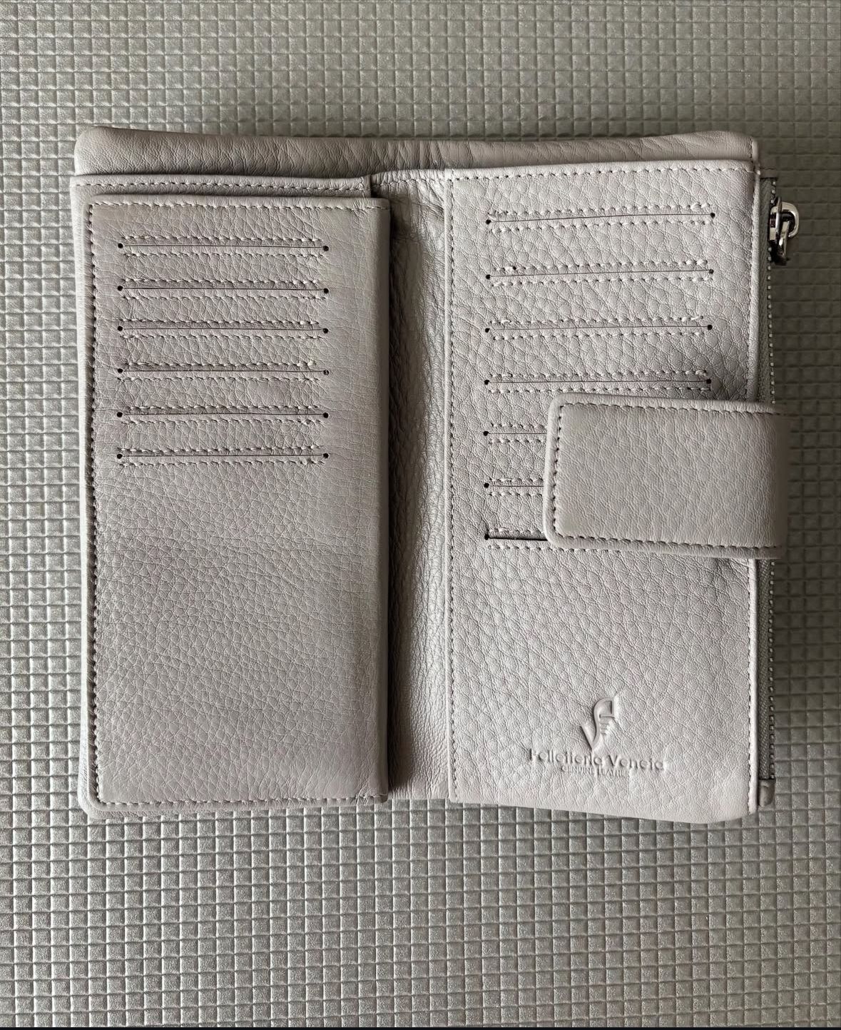 PFV018 レザー フラップ 長財布 / トープ