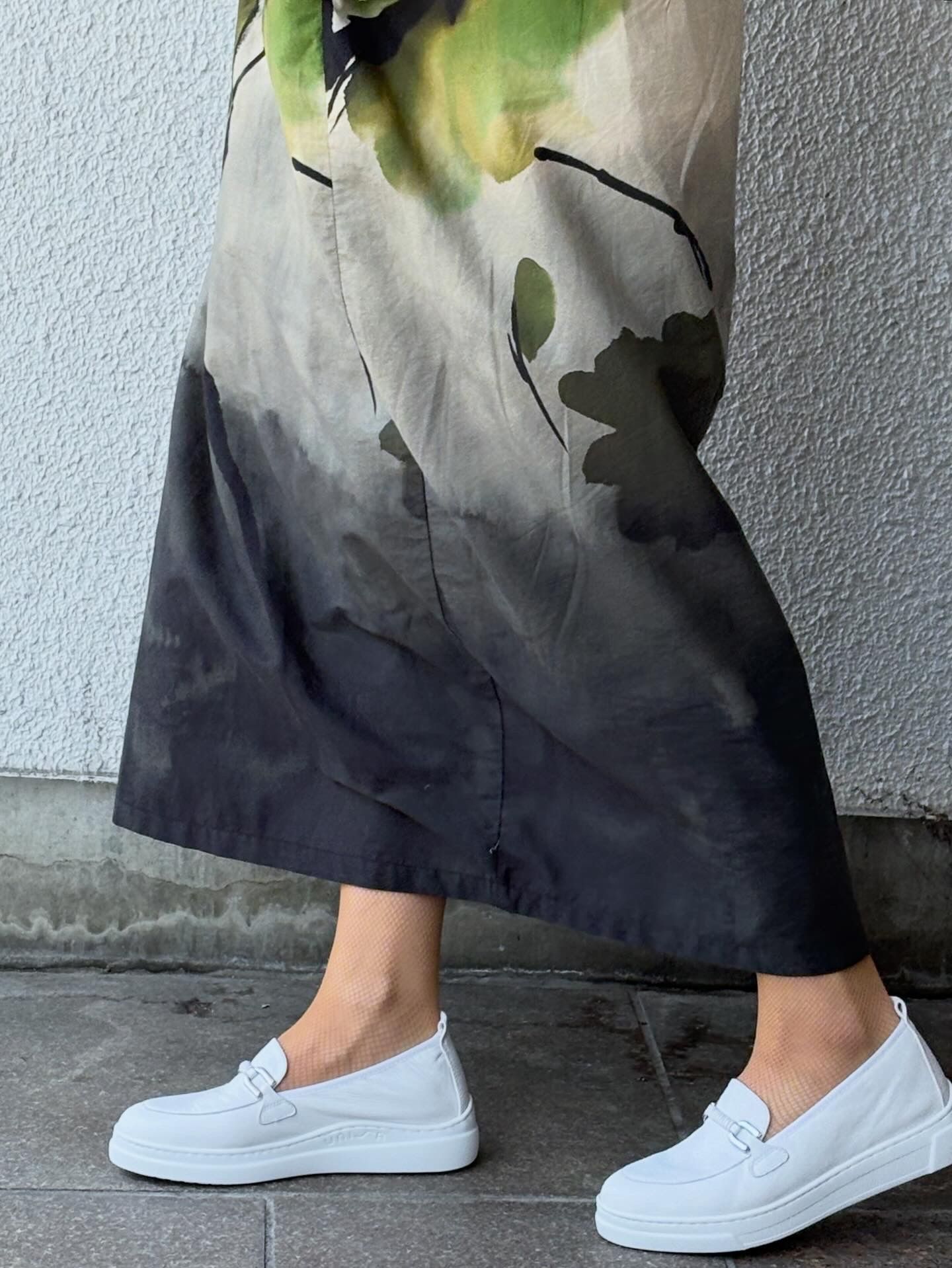 FORMAL レザー スリッポン ローファースニーカー 厚底 ヒール4.0 / ホワイト