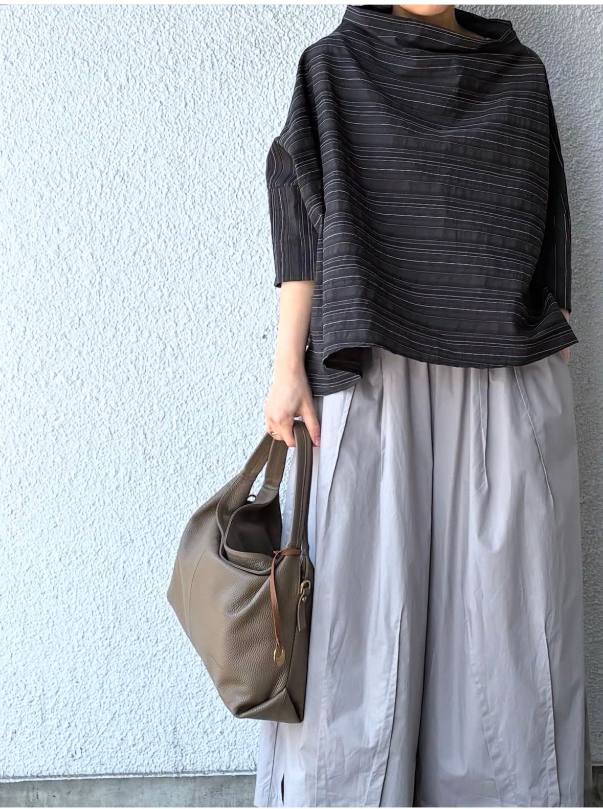 D25121 レザー ショルダー2WAY  ハンドバッグ / トープ