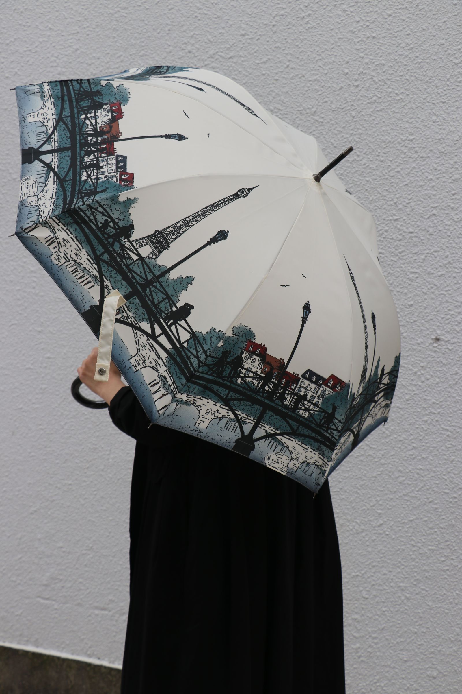 Guy de Jean デザイン長傘 ポン・デ・ザール（ブラック） - 傘