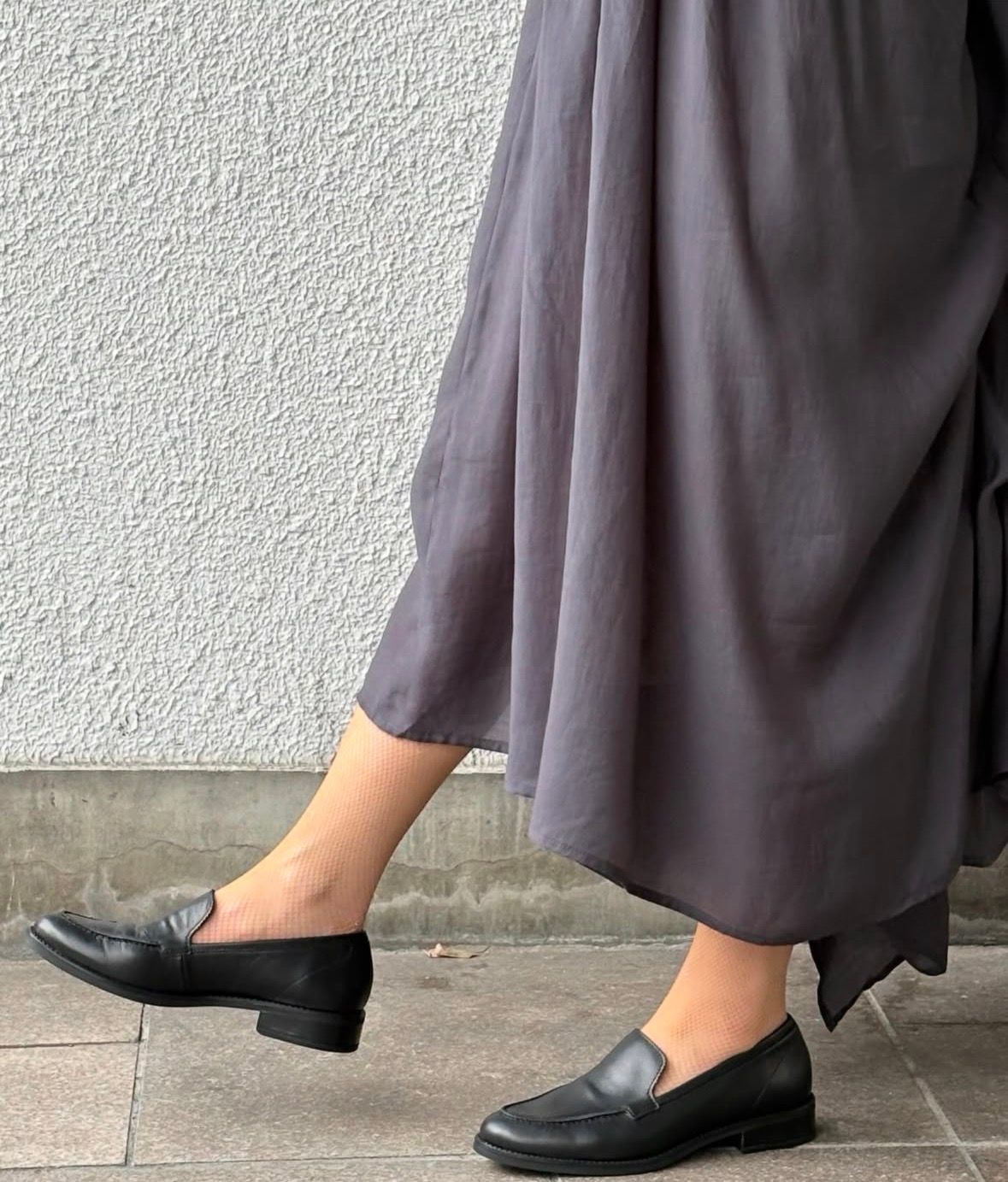 BALIZA レザー スリッポン ヒール3.0 / ブラック