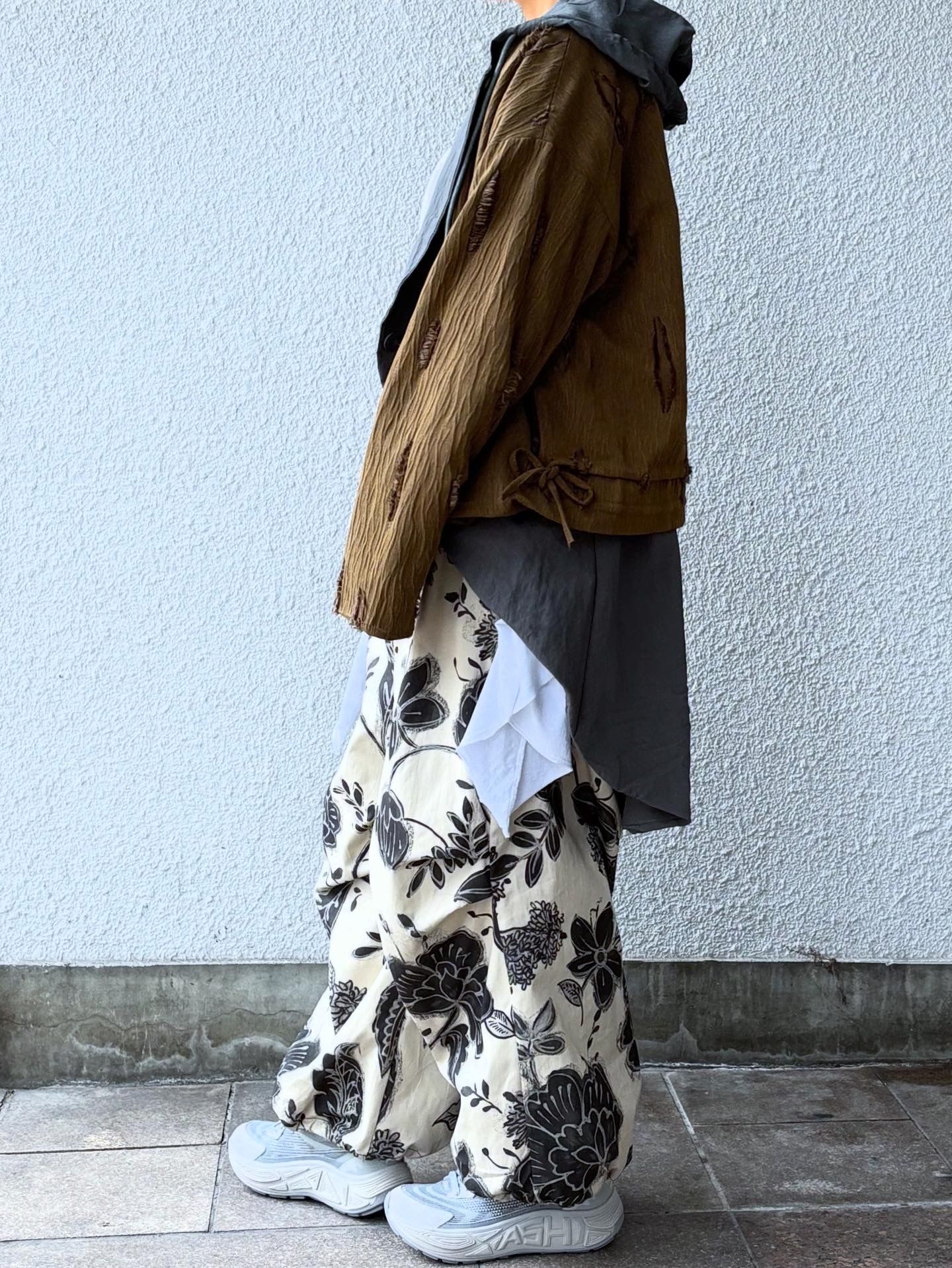 EAGLE 軽量 厚底 スニーカー ヒール5.0cm  / ライトグレー