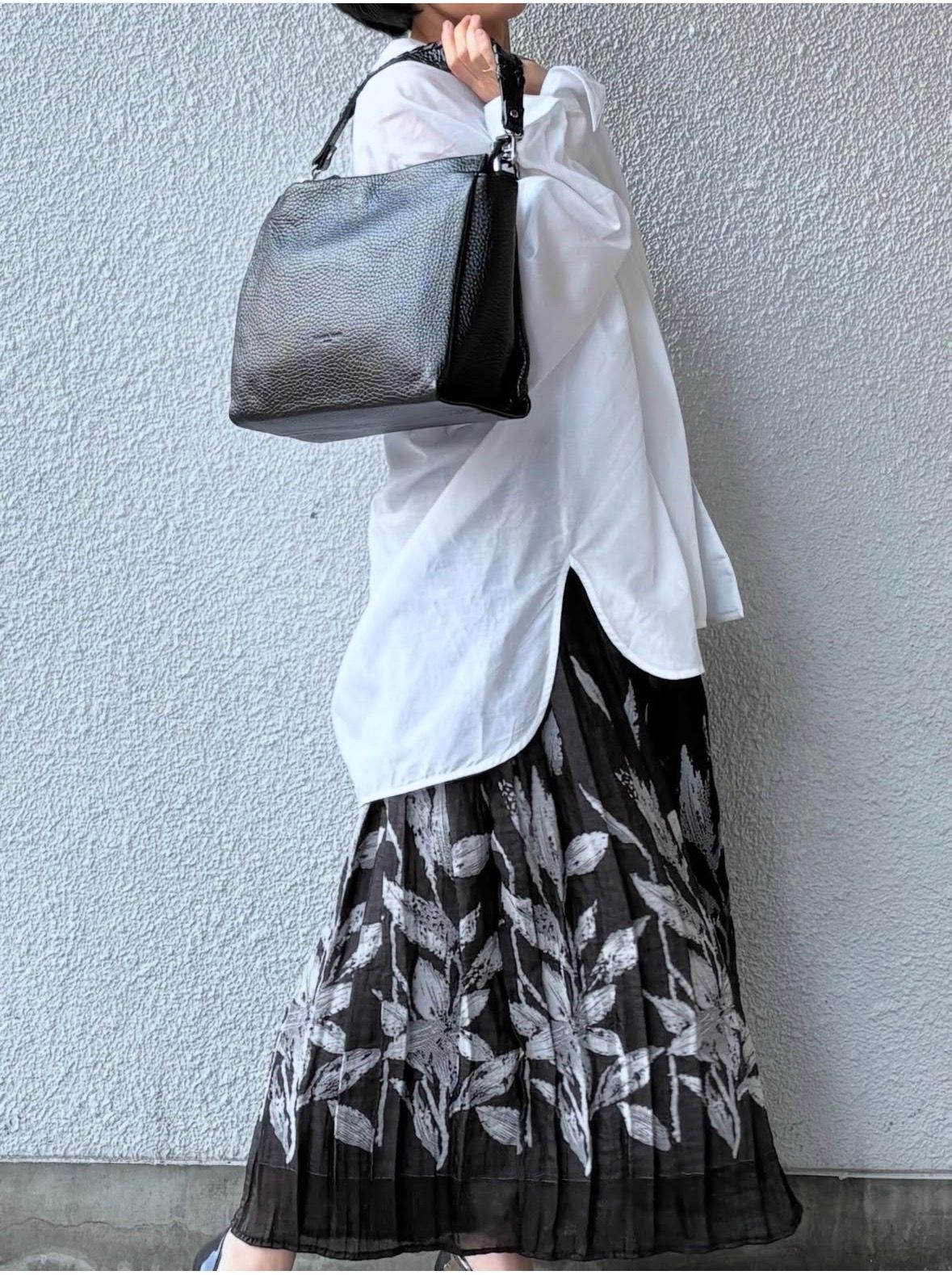 V25481 シュリンク レザー 2WAY ショルダー ハンドバッグ / ブラック