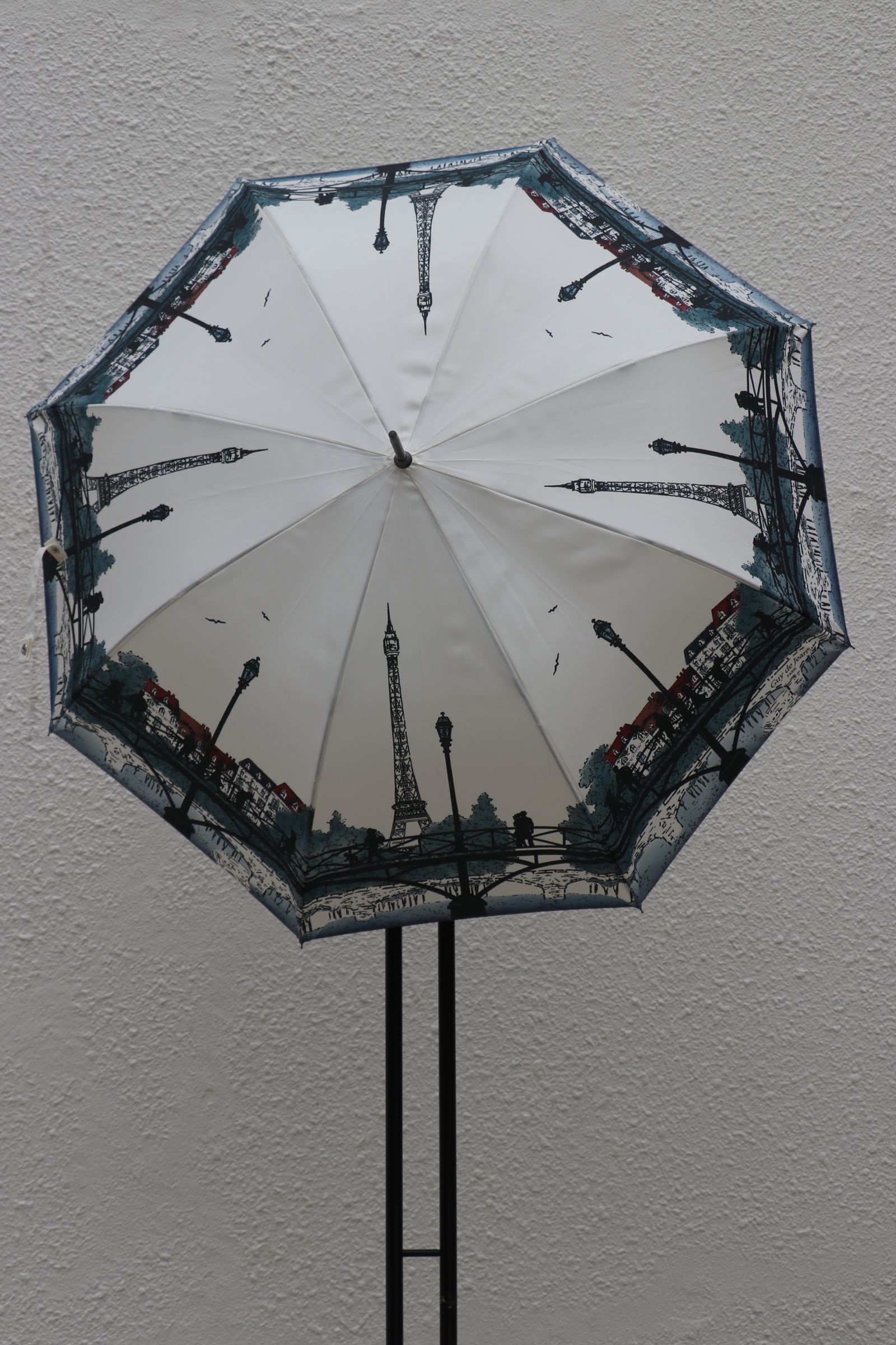 フランス製Guy de Jean パリエッフェル塔 折りたたみ傘 - 傘