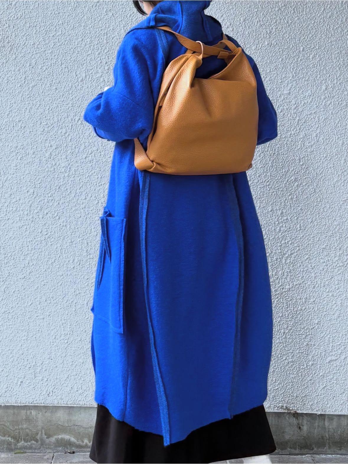 D0085 レザー ショルダー リュック 2WAYバッグ / タン