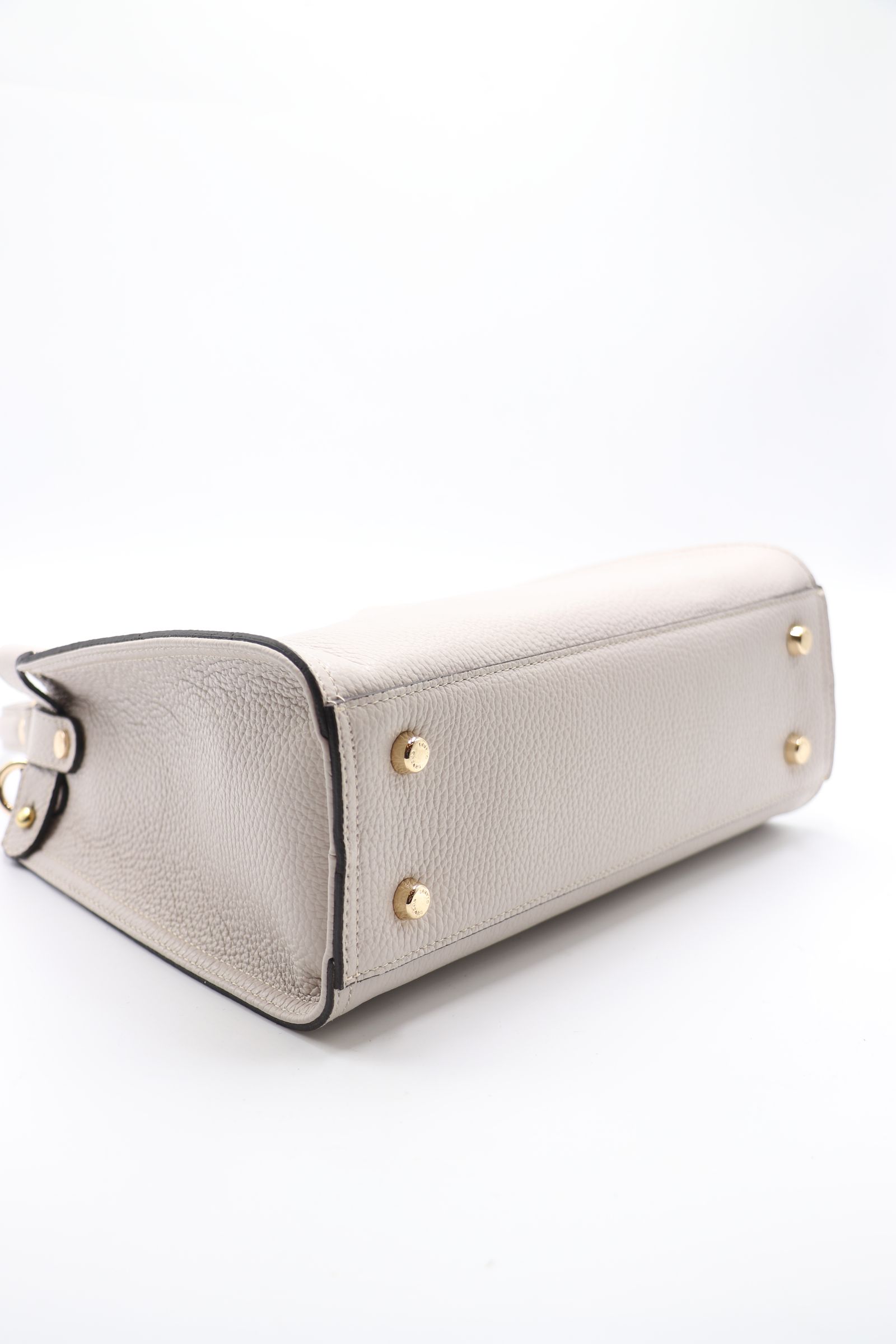 CA459 シュリンク レザー ワンハンドル 2WAYバッグ  / ライトベージュ