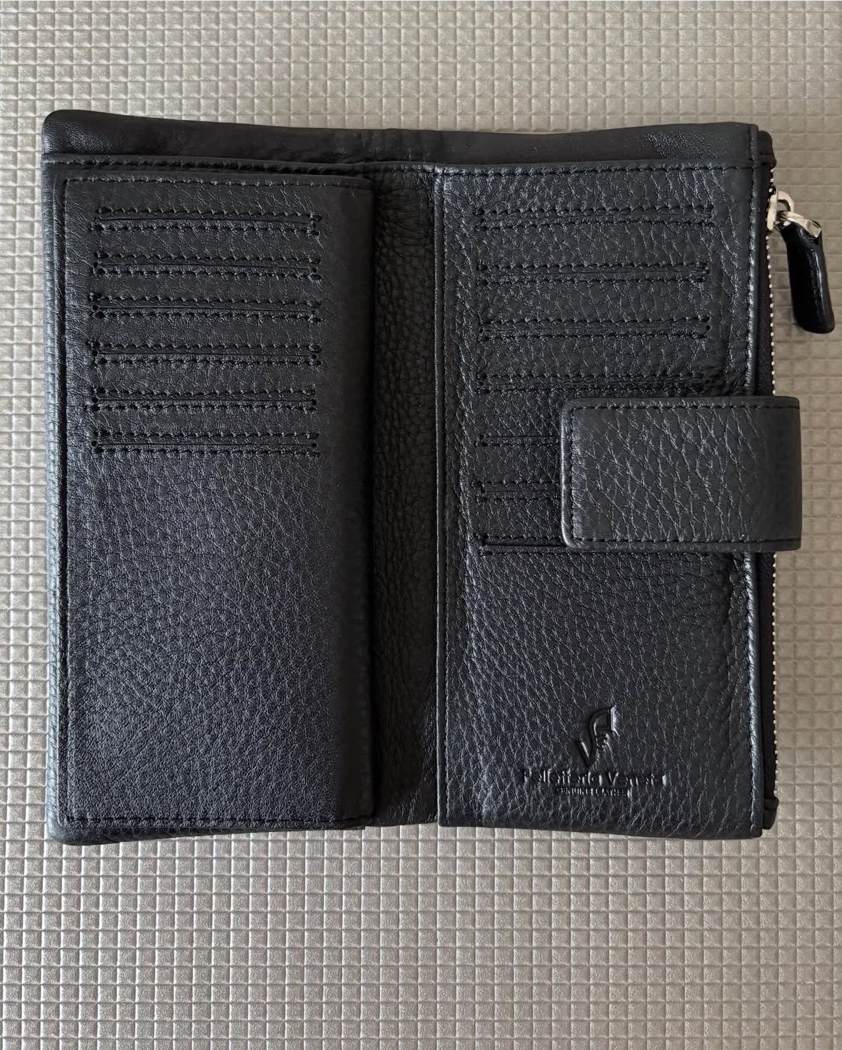 PFV018 レザー フラップ 長財布 / ブラック