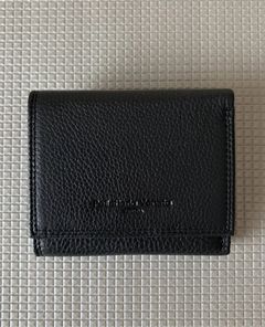 PFV1518 レザー フラップ 二つ折り財布 / ブラック