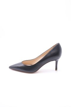 Bango レザー ポインティッド Ⅴカット パンプス ヒール6.5 / ブラック