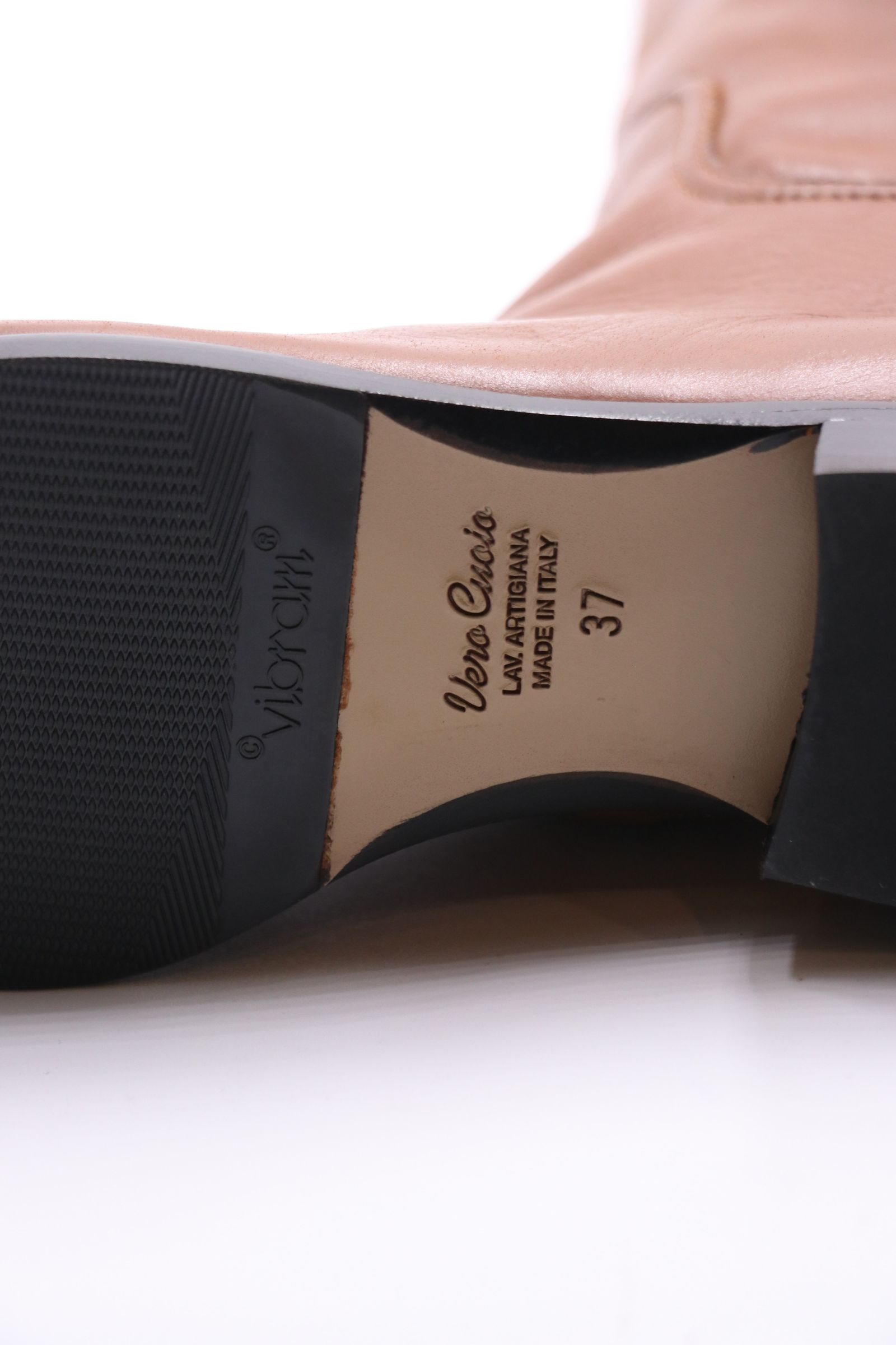 LP646159 レザー ジョッキー ロング ブーツ ヒール3.0 / ブラウン
