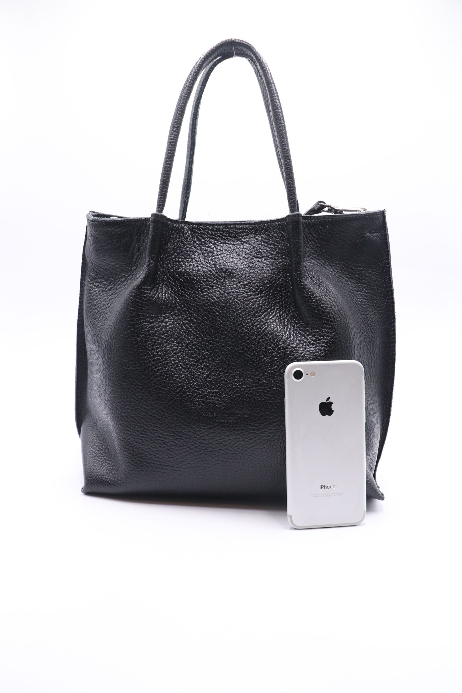 Pelletteria MIAM シュリンク レザー トート ショルダーバッグ / ブラック BEKKU FEMME