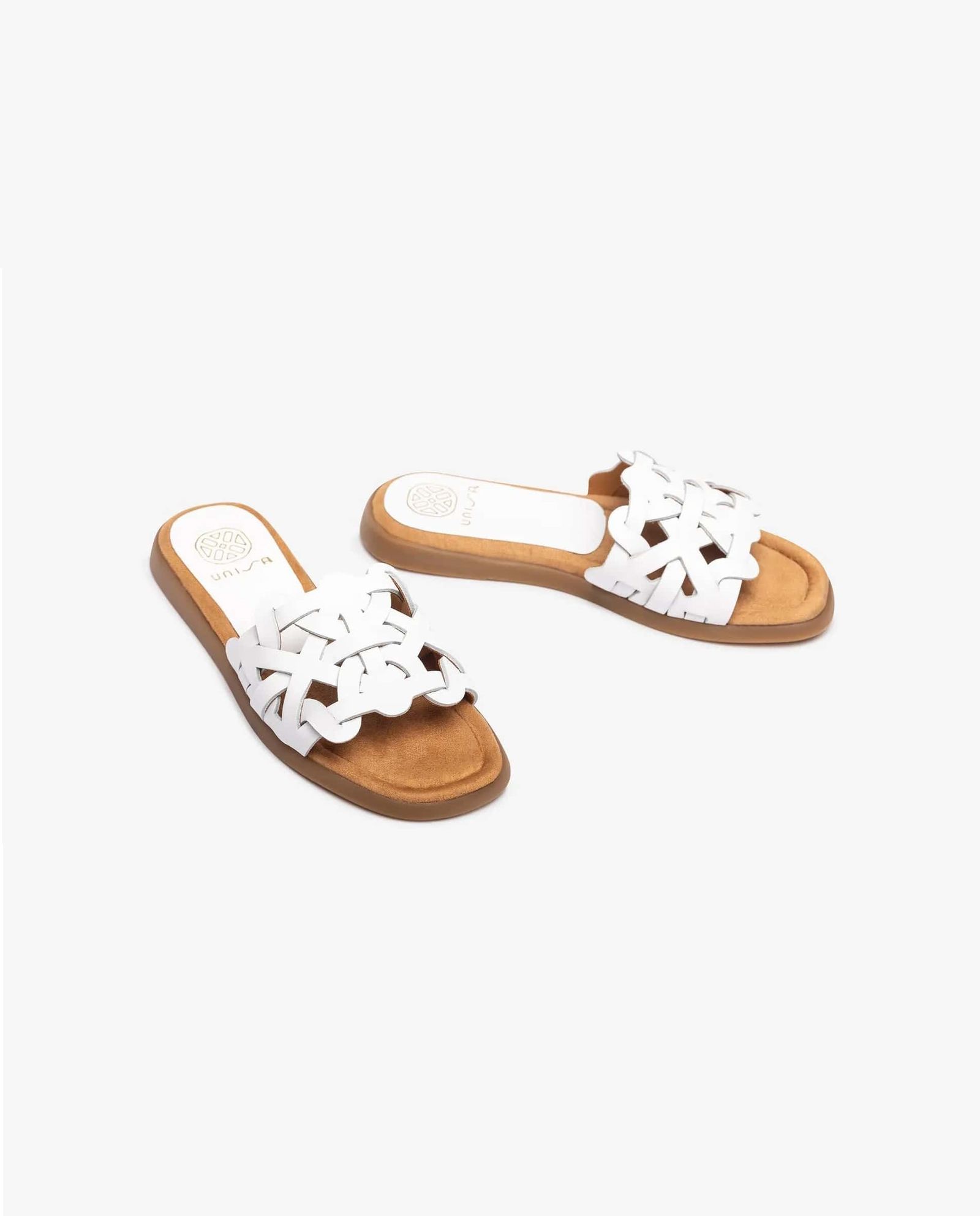 CLERY フラット ミュール サンダル ヒール1.5 / ホワイト
