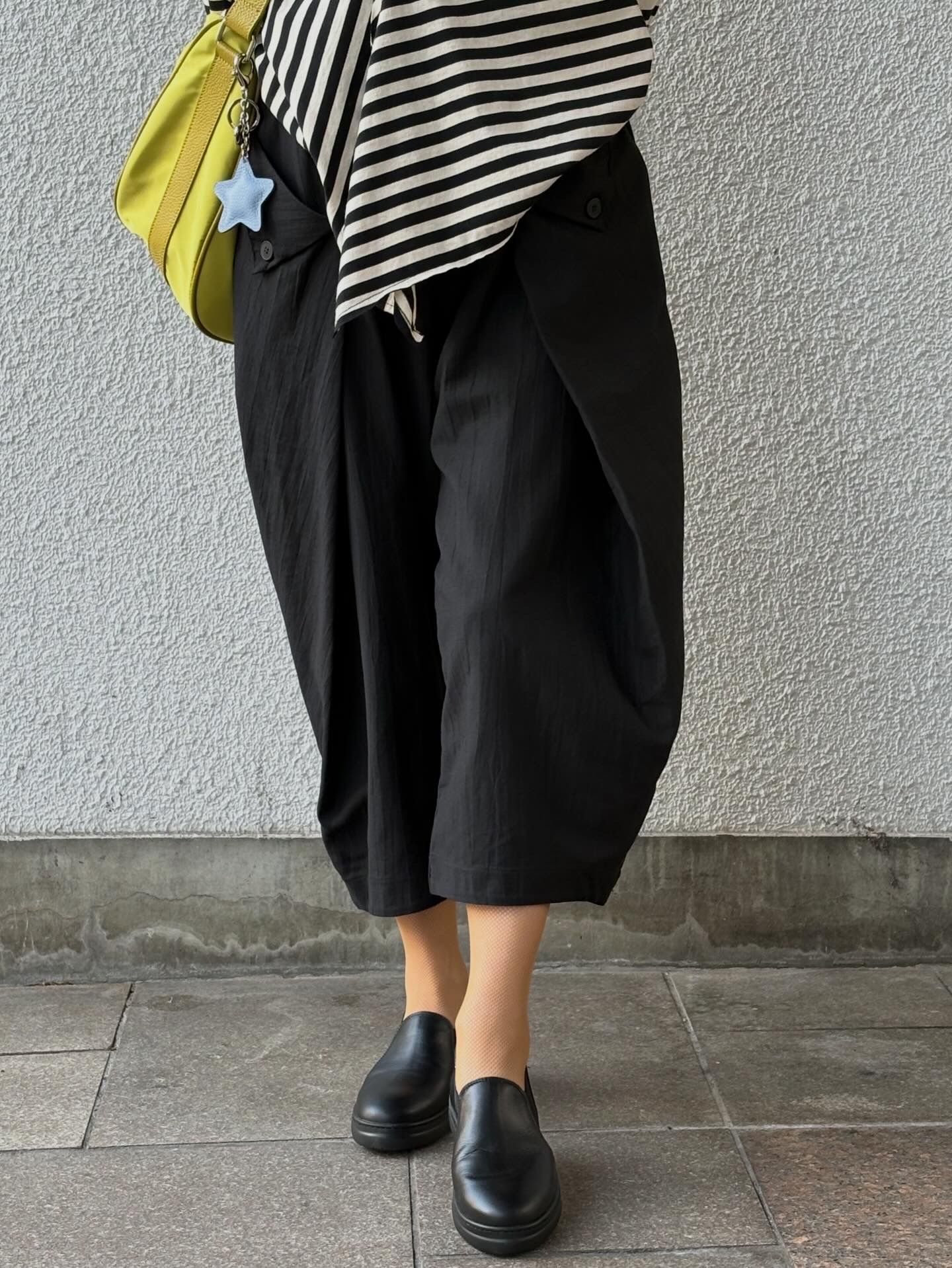 FARGO レザースリッポン サイドゴア スニーカー ヒール4.0 / ブラック