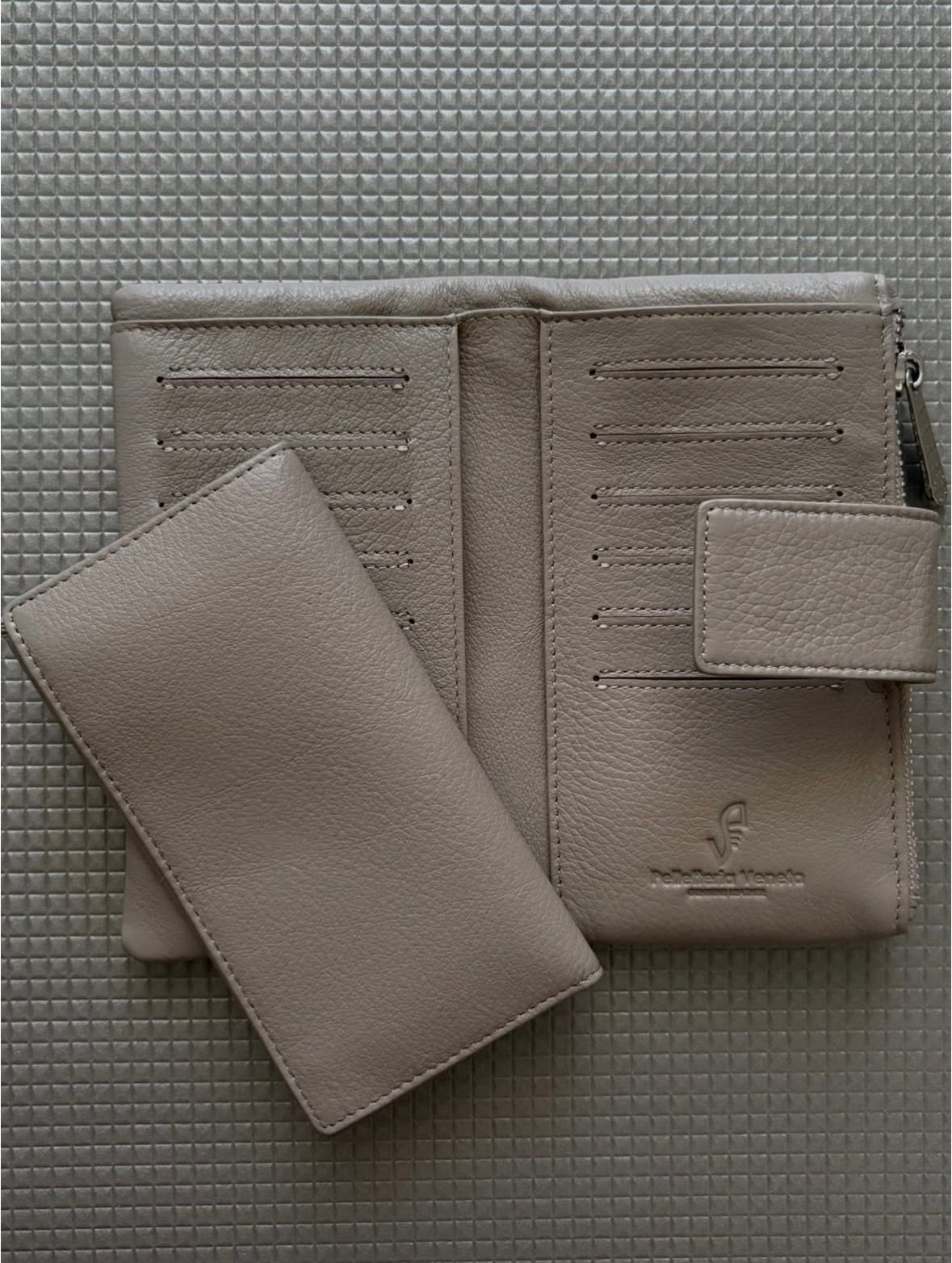 PFV0019 レザー フラップ 長財布 / トープ