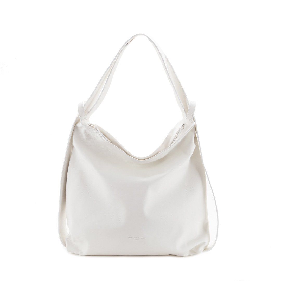 N0085 レザー ショルダー リュック 2WAYバッグ / ホワイト