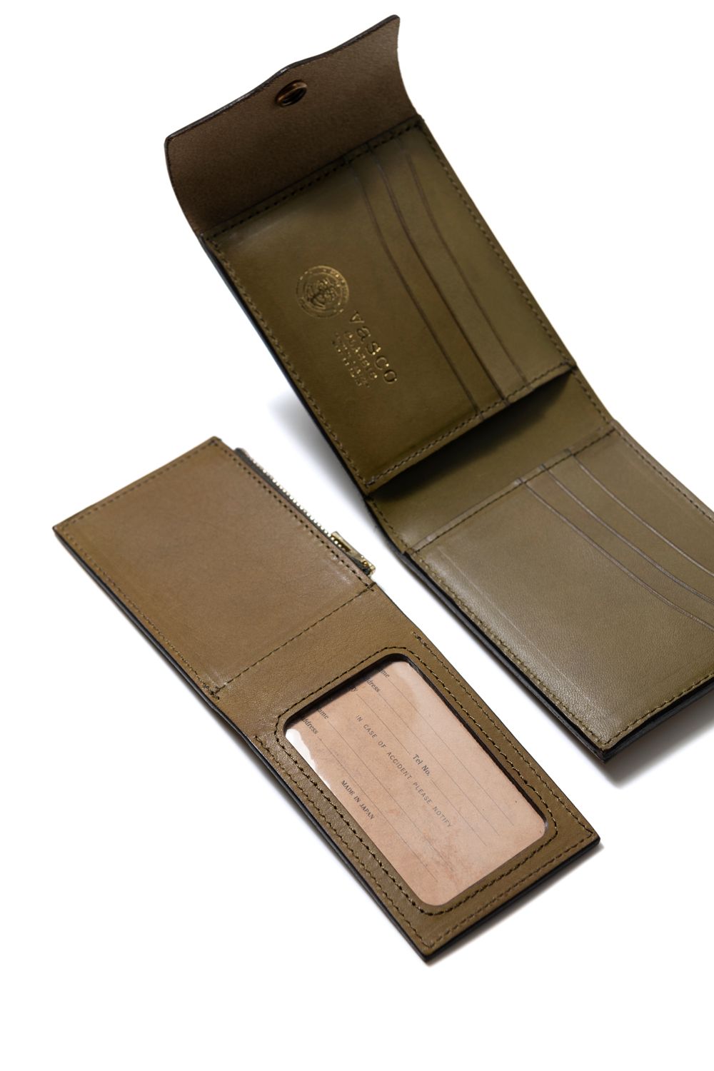 【25SS予約商品】レザーネイバルミドルウォレット [オリーブ] / LEATHER NAVAL MIDDLE WALLET [VERDE]