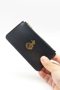 【25SS予約受付中｜12/17まで】レザーネイバルジップポケットウォレット [ネイビー] / LEATHER NAVAL ZIP POCKET WALLET [MARINE]