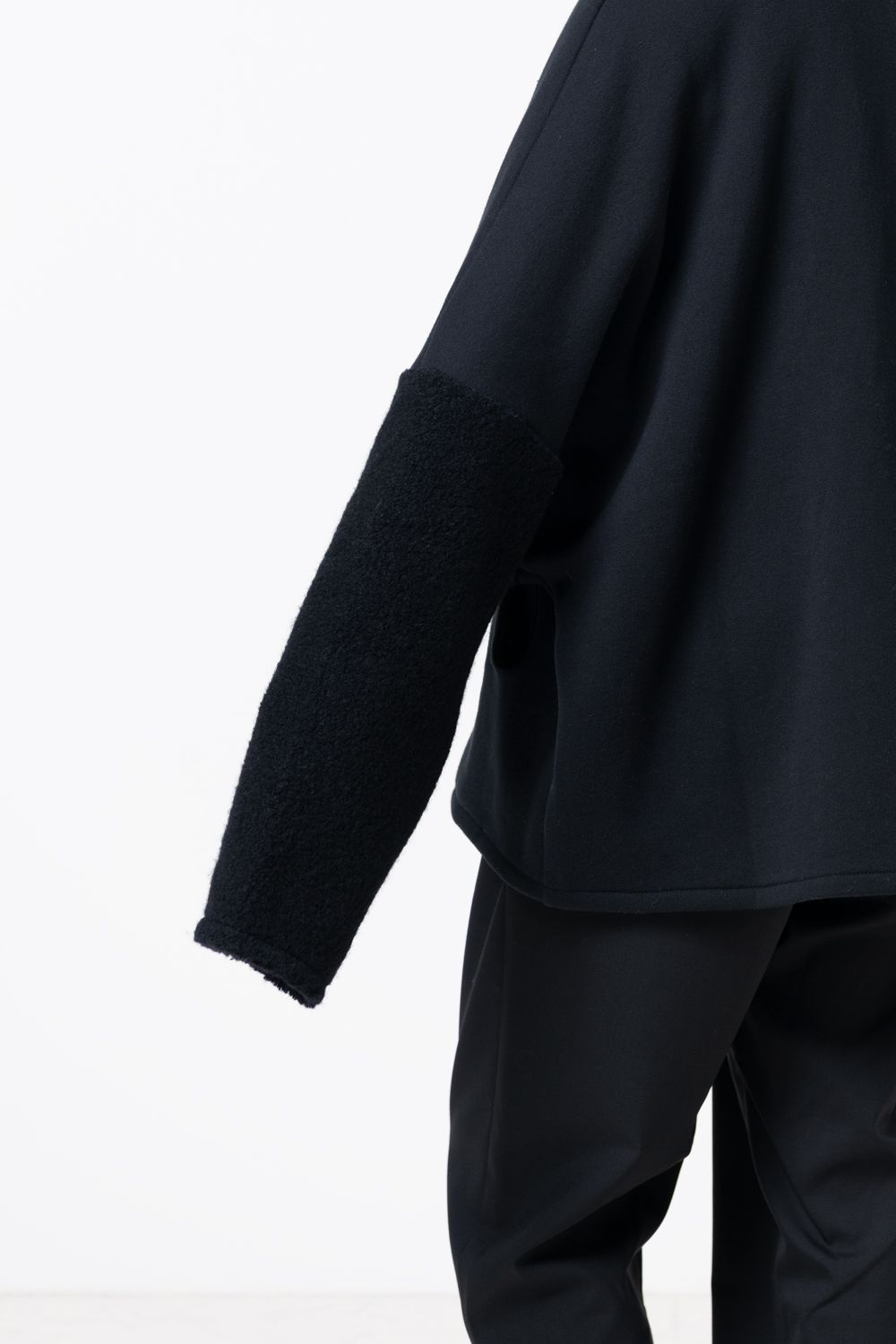 【23AW】boa sweat cardigan [BLACK] - ボアスウェットカーディガン [ブラック] / vu-a23-t07