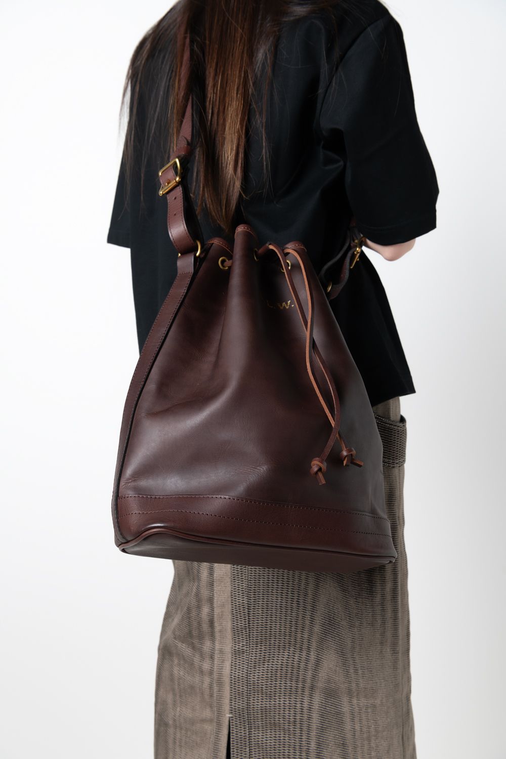 【ラスト1点 / 26SS】LEATHER WANDER PURSE BAG [BROWN] / レザーショルダーバッグ [ブラウン]