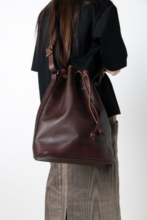 【ラスト1点 / 26SS】LEATHER WANDER PURSE BAG [BROWN] / レザーショルダーバッグ [ブラウン]