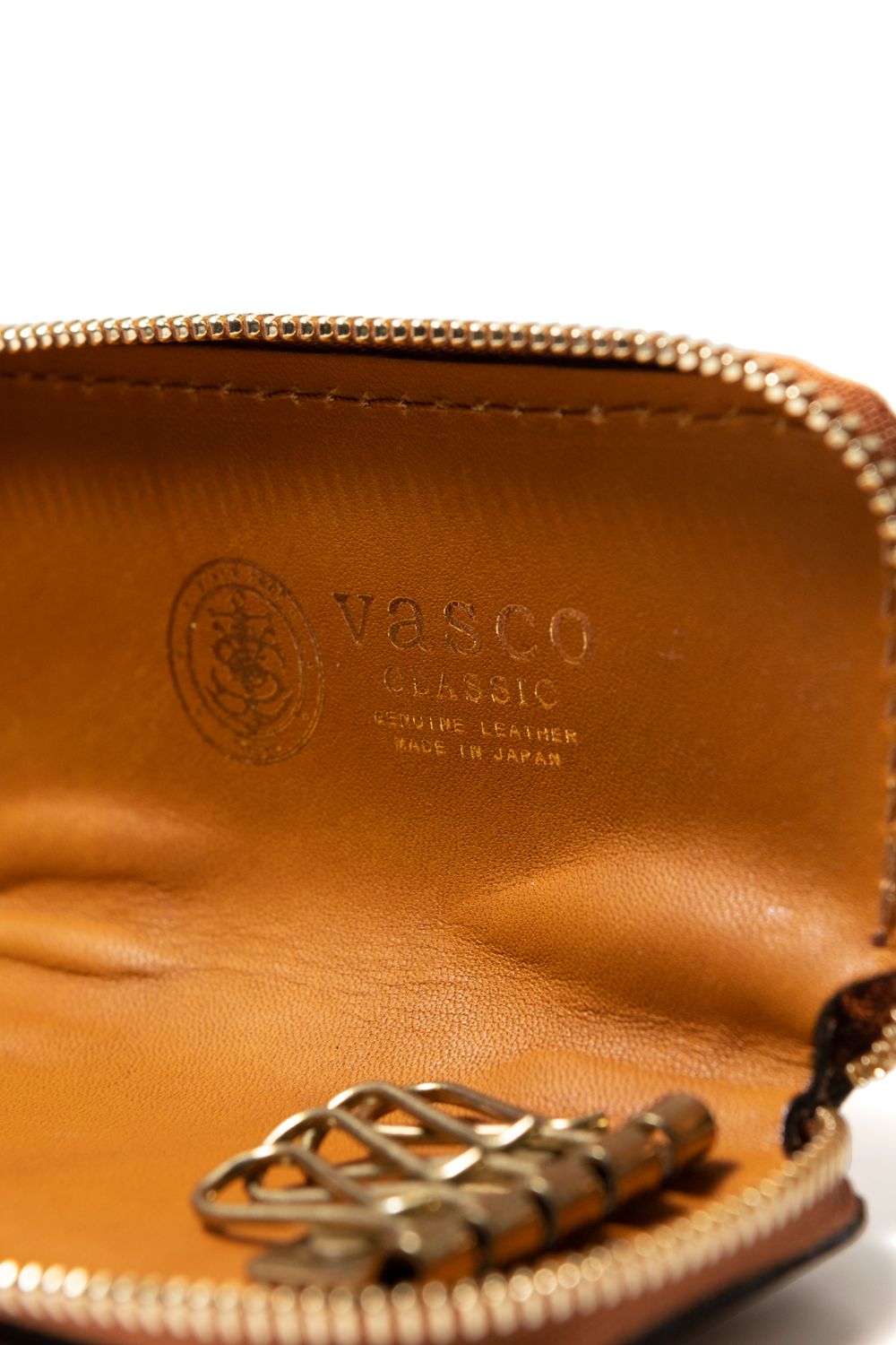 LEATHER VOYAGE ROUND ZIP KEY CASE [MEAL] | キーケース (ラウンドジップ) / キャメル