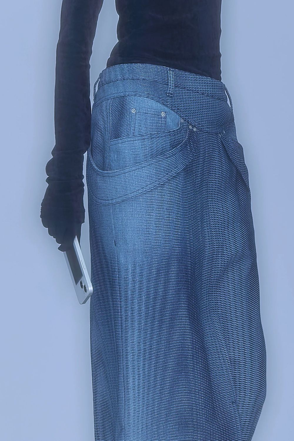 【26SS / 予約受付中】Mirage Bleach Skirt [navy]  - ミラージュブリーチスカート [ネイビー] / SS26BT08