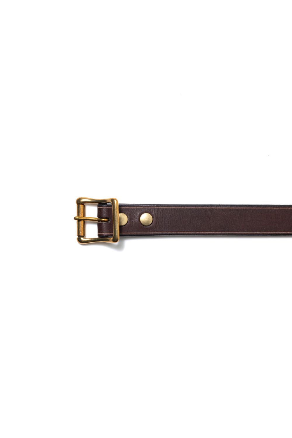 【ラスト1点】LEATHER GARRISON BELT - NARROW [BROWN] | レザーギャリソンベルト / ブラウン