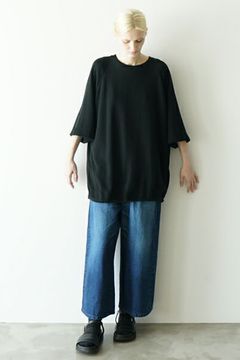 【25SS】ballon t-shirt [BLACK]｜バルーンTシャツ / vu-cut-003