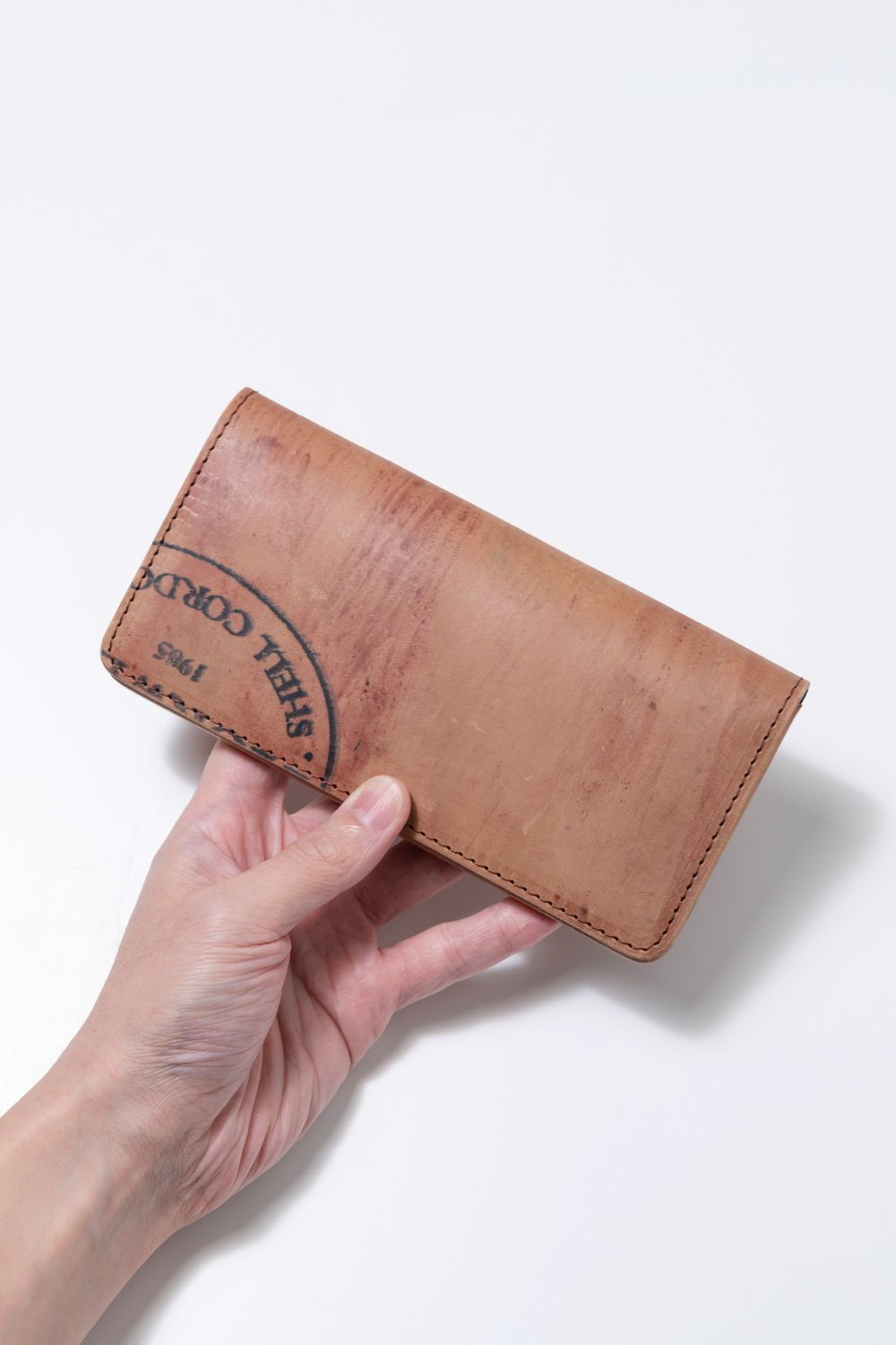 【25SS予約商品】シェルコードバンロングウォレット [バックスキンウイスキー] / LEATHER GARRISON LONG WALLET [BACKSKIN-WHYSKY]