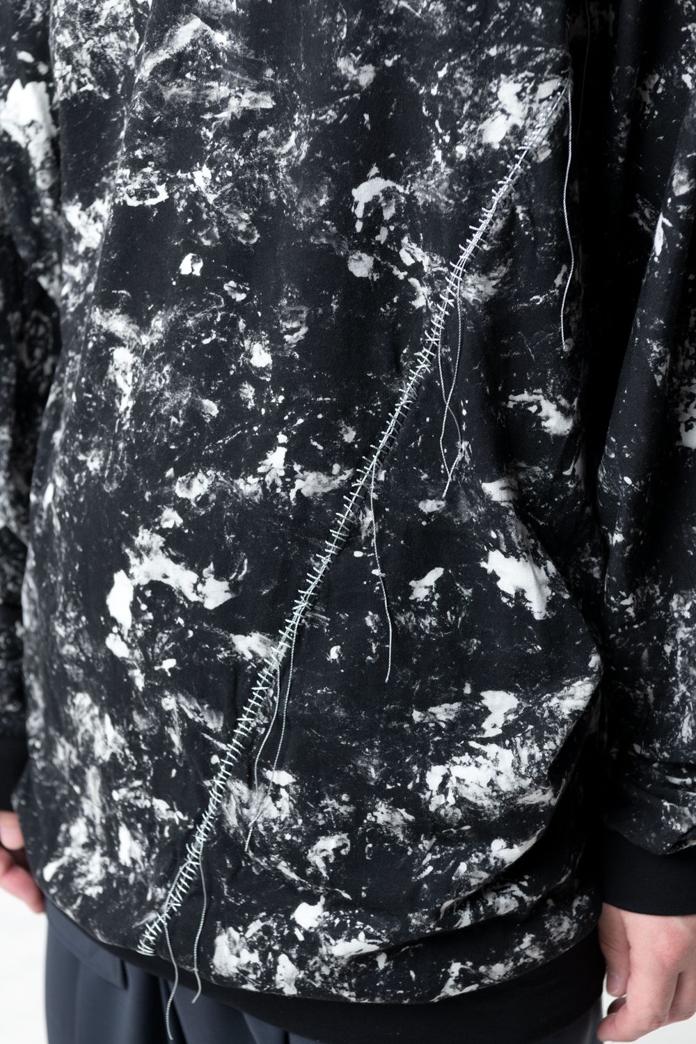 【22AW】 Flake Discharged Dolman Cut / LS [BKACK] - フレークディスチャージドルマンカットソー [ブラック] / CT03B