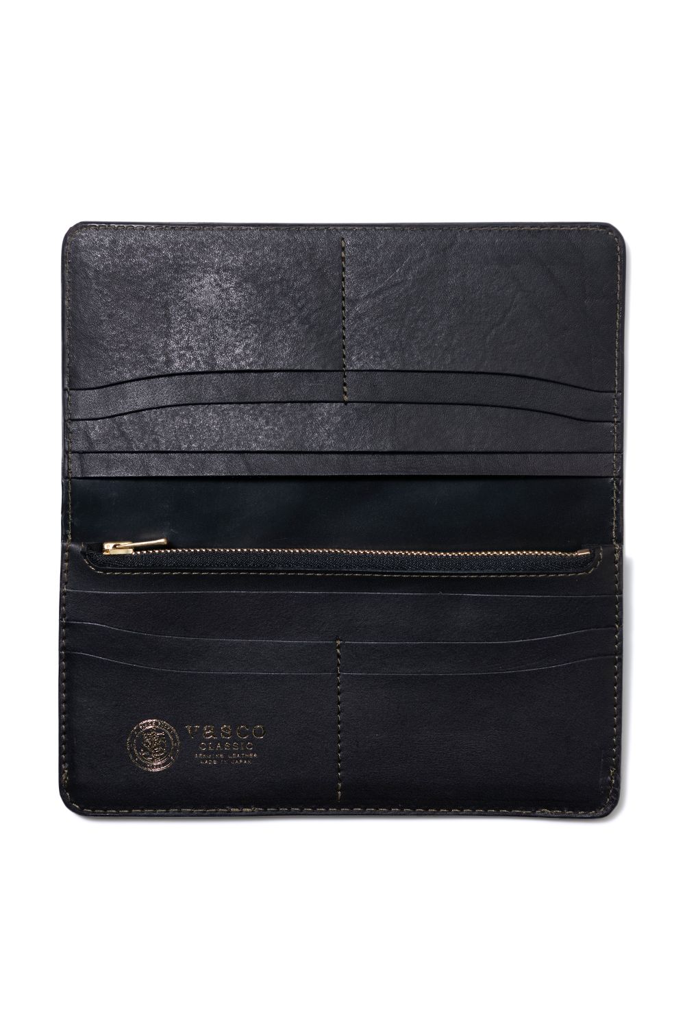 LEATHER GARRISON LONG WALLET [BACKSKIN-ARMY GREEN] TypeA | シェルコードバン ロングウォレット / バックスキン アーミーグリーン